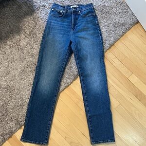 Madewell Dark Blue Straight Leg Jeans